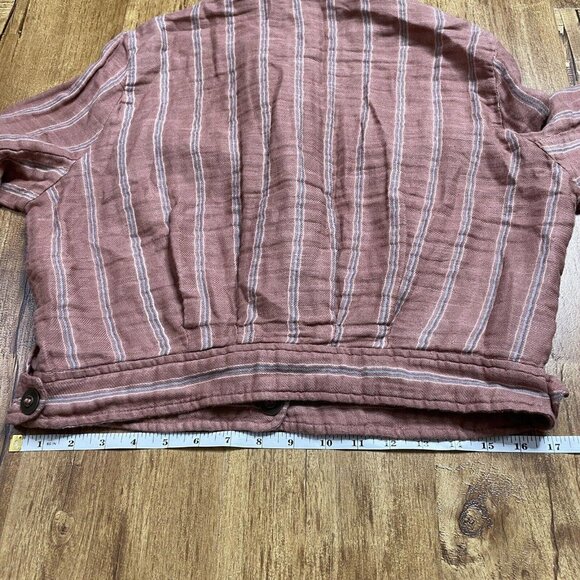 free people one button up Too  striped Xsmall Xs Multicolor - Picture 9 of 9